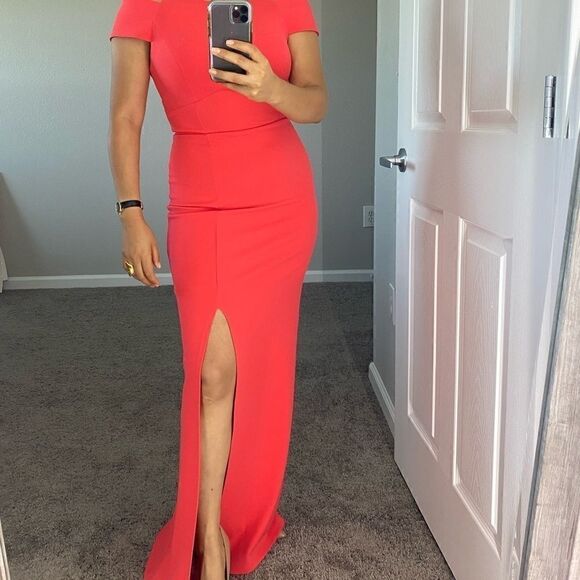 ABS Allen Schwartz Coral Gown - Picture 4 of 7